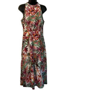 Julia Jordan Sleeveless Floral Dress – Ivory/Multicolor – Size 6 – NWT